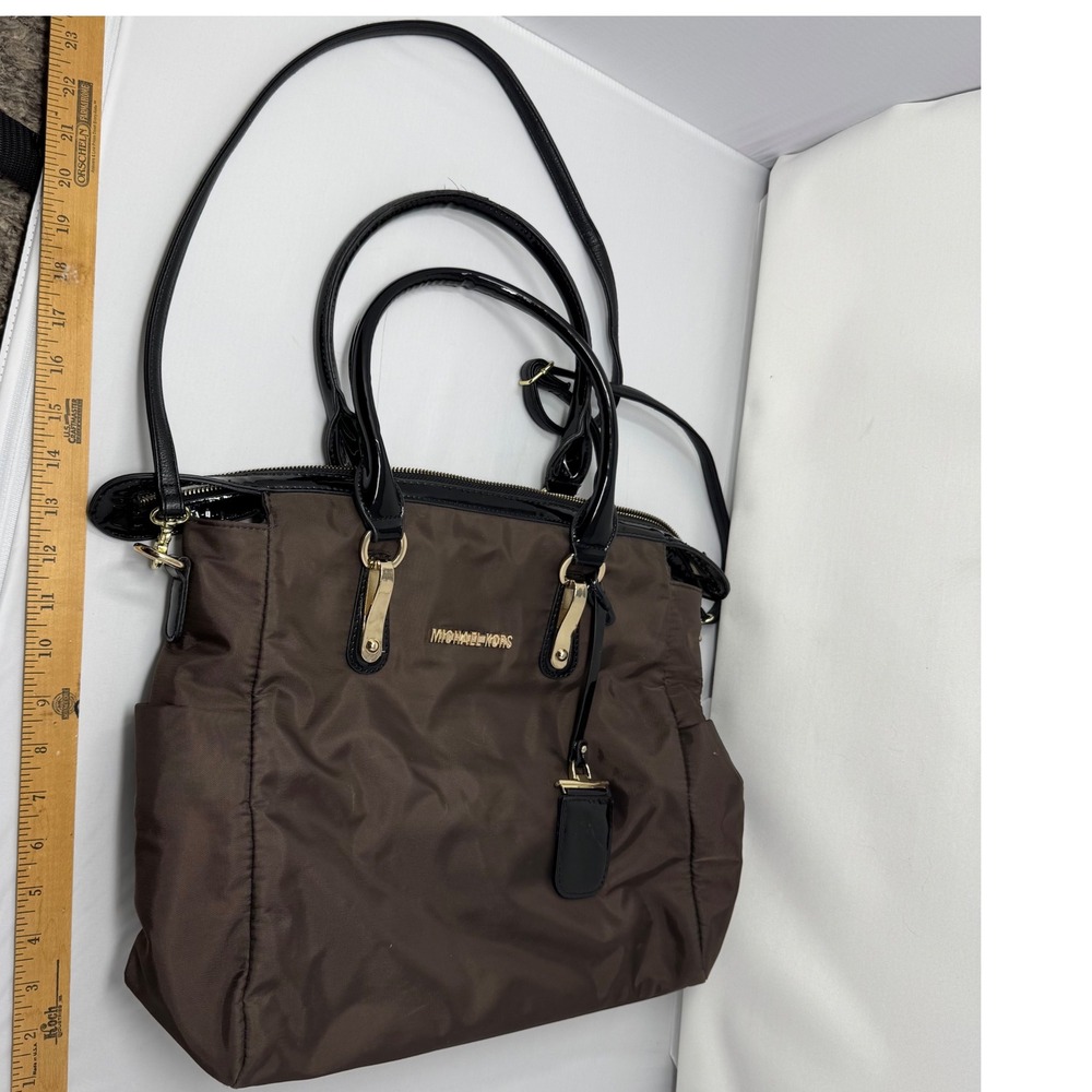 Michael Kors Brown Leather Large Crossbody Shoulder Bag Purse Handbag Tote‎